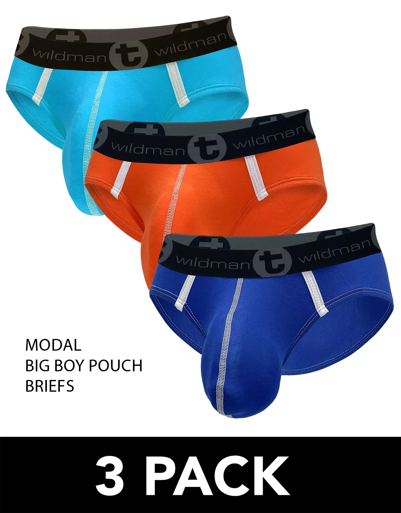 3-PACK WildmanT Modal Big Boy Pouch Briefs