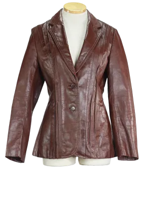 70s Berman's Maroon Leather Jacket      M