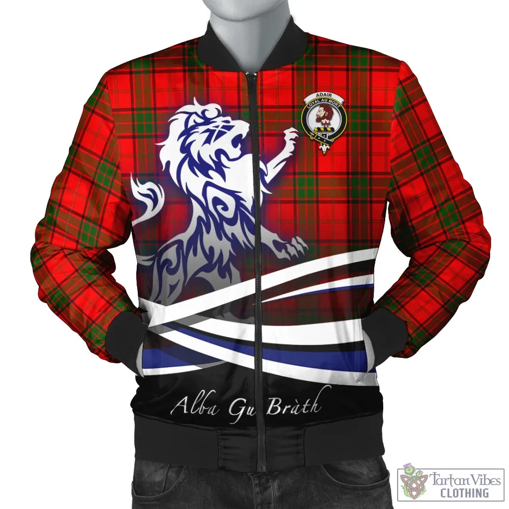 Adair Tartan Bomber Jacket with Alba Gu Brath Regal Lion Emblem