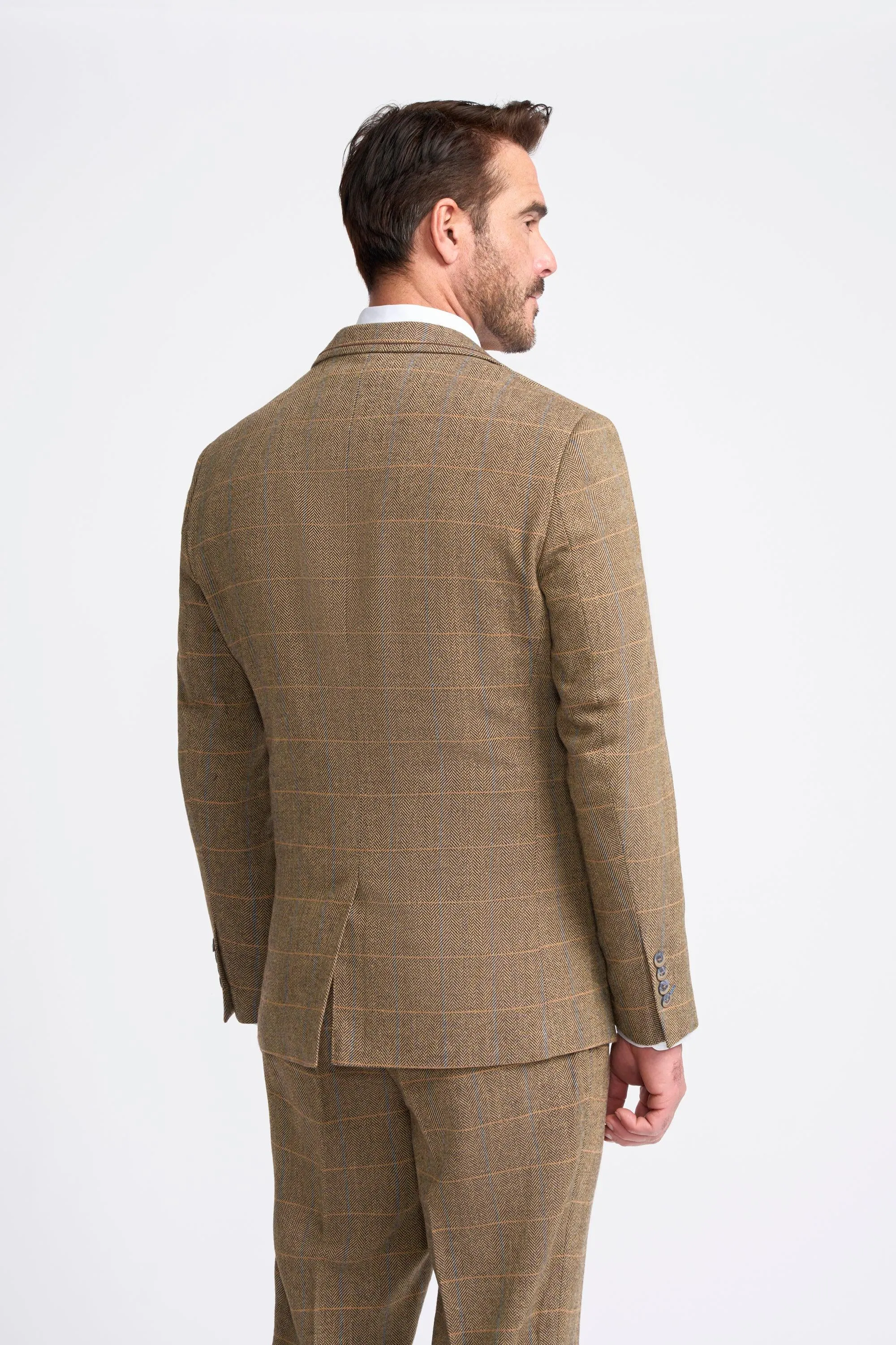 Albert Brown Short Tweed Three Piece Suit