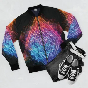 Alchemystics Sri Yantra by Meta Zen - Unisex Zip Bomber Jacket (AOP)