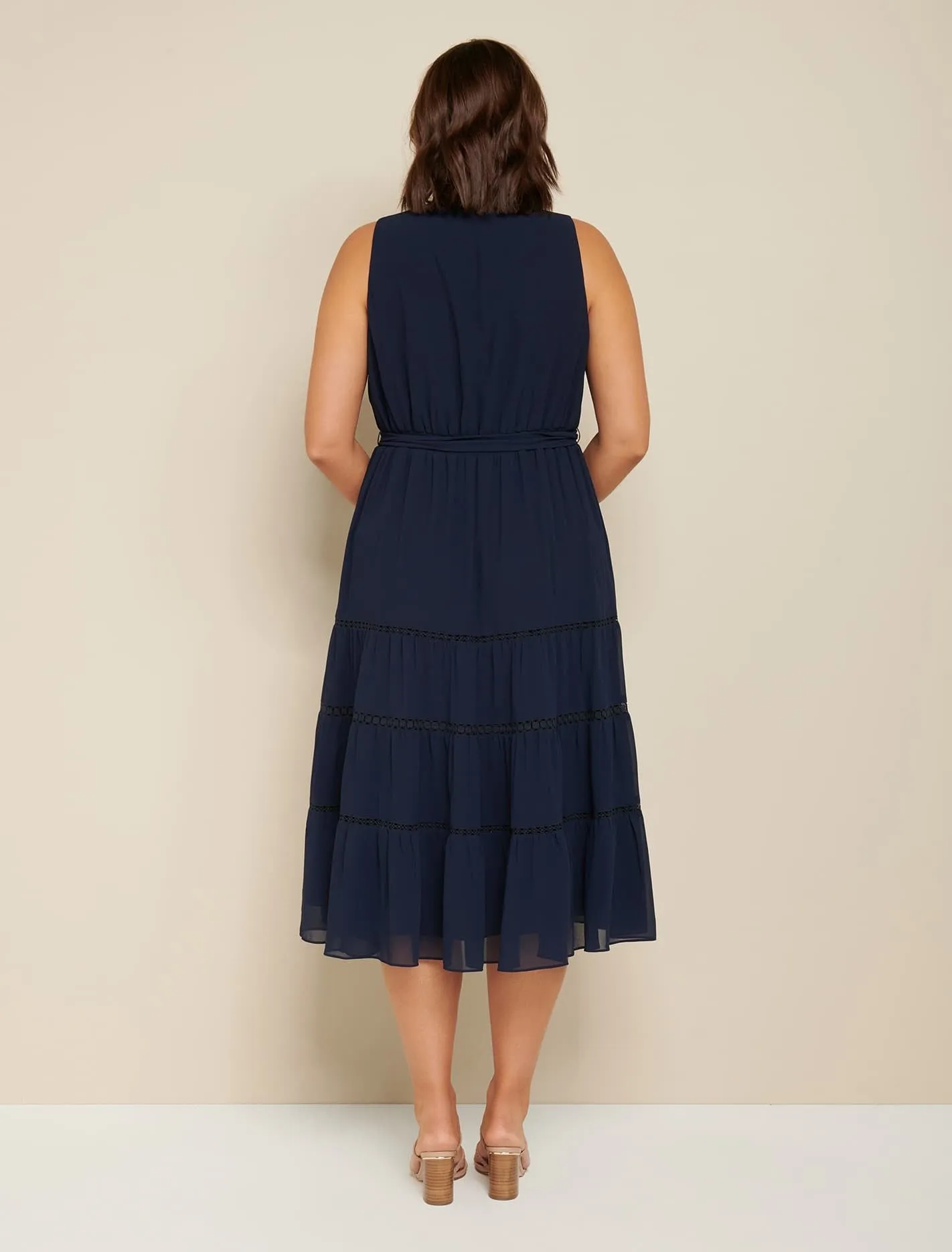 Angelica Curve Tiered Midi Dress