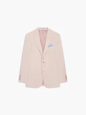 Archer Linen-Blend Slim Pink Suit Jacket