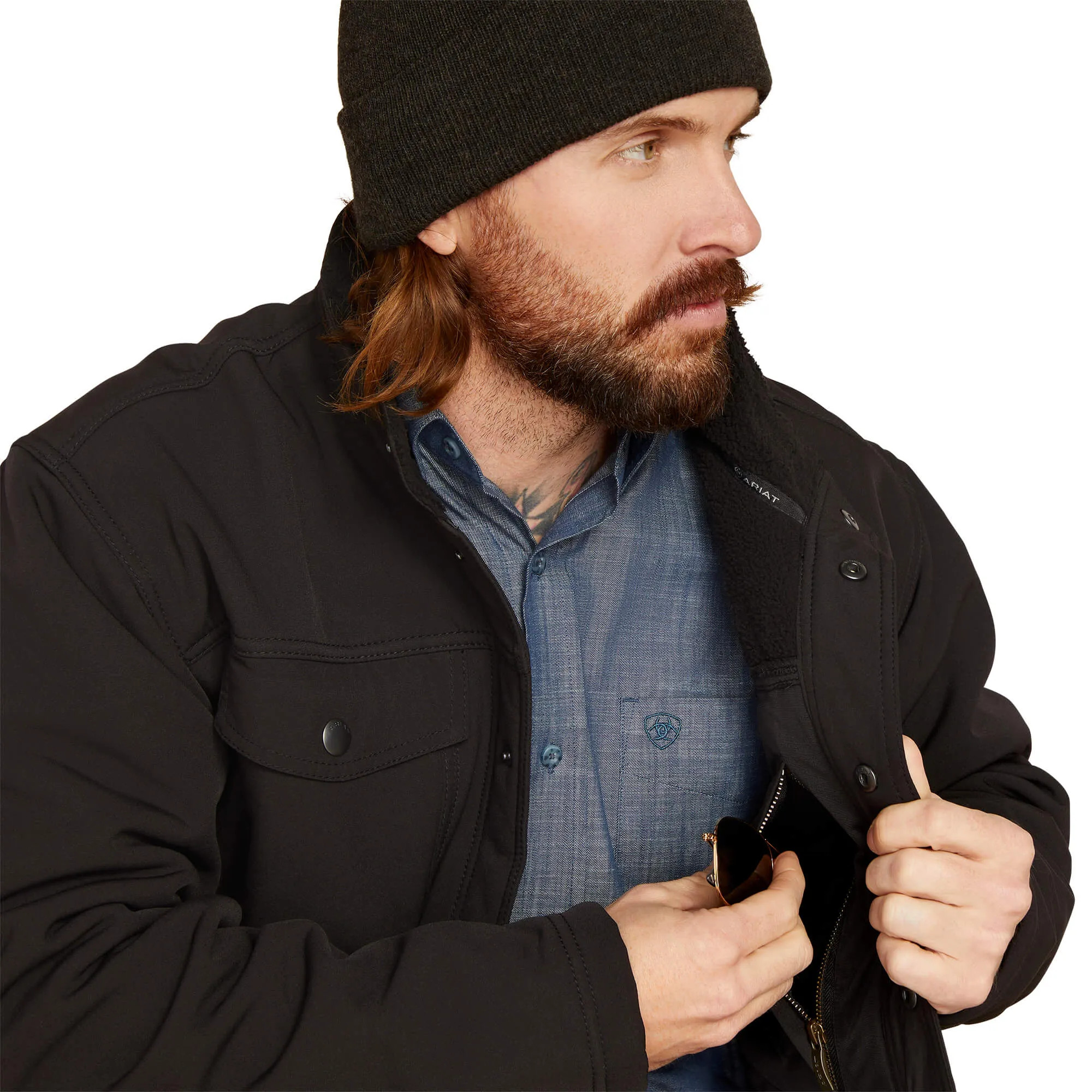 Ariat Men's Vernon Black Sherpa Jacket