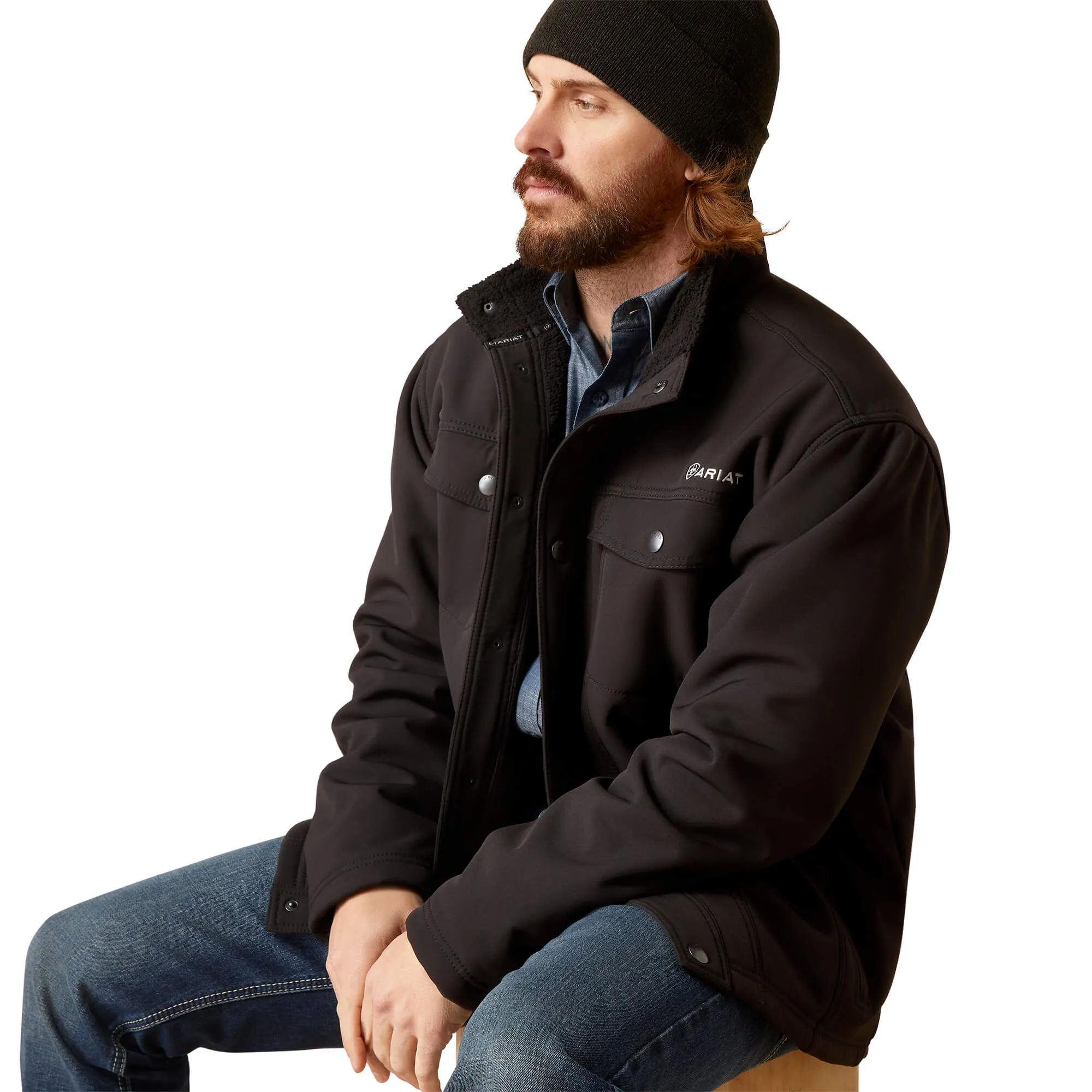 Ariat Men's Vernon Black Sherpa Jacket