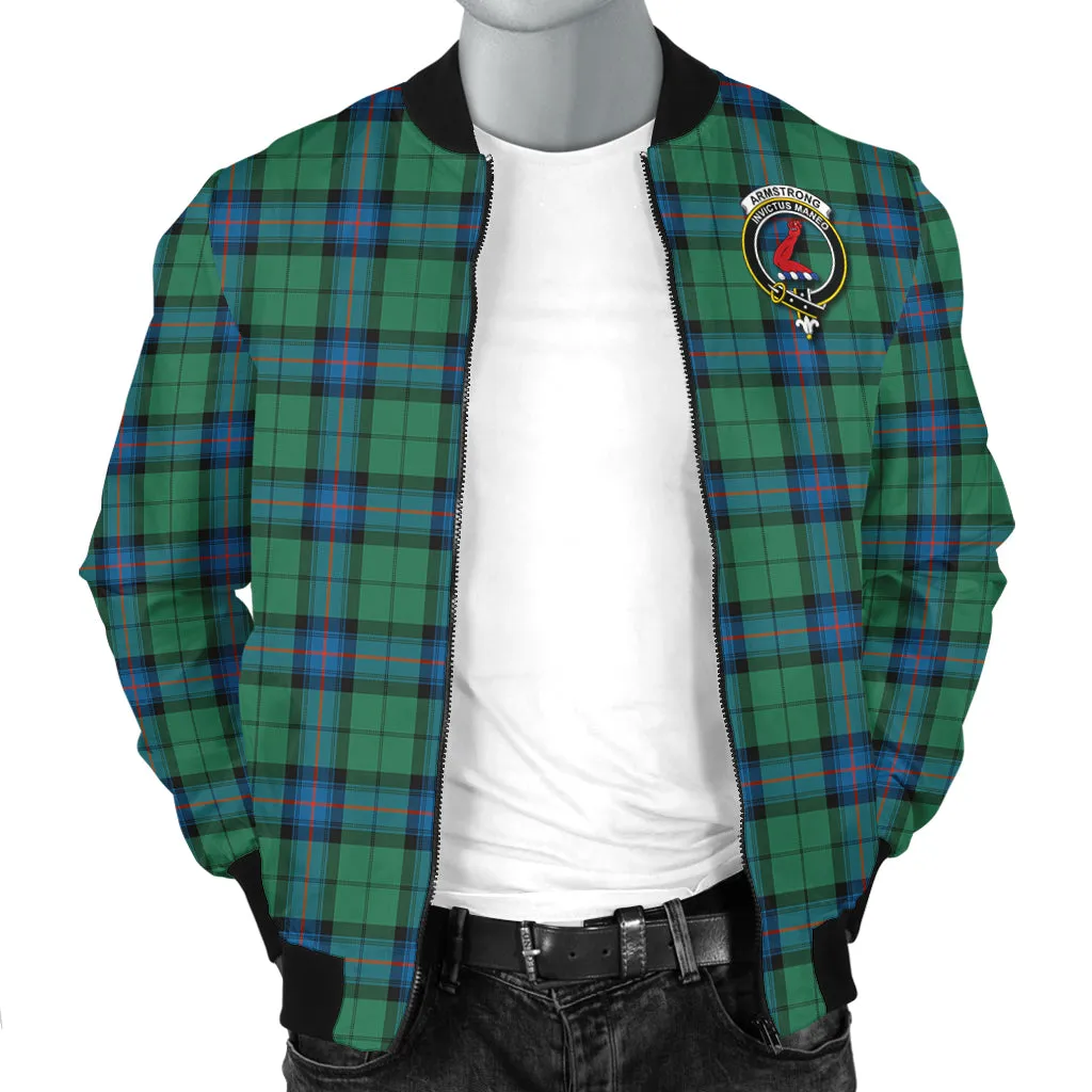 Armstrong Ancient Tartan Bomber Jacket with Family Crest