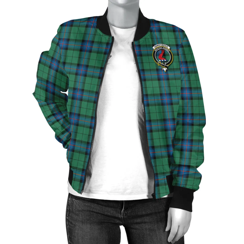 Armstrong Ancient Tartan Bomber Jacket with Family Crest