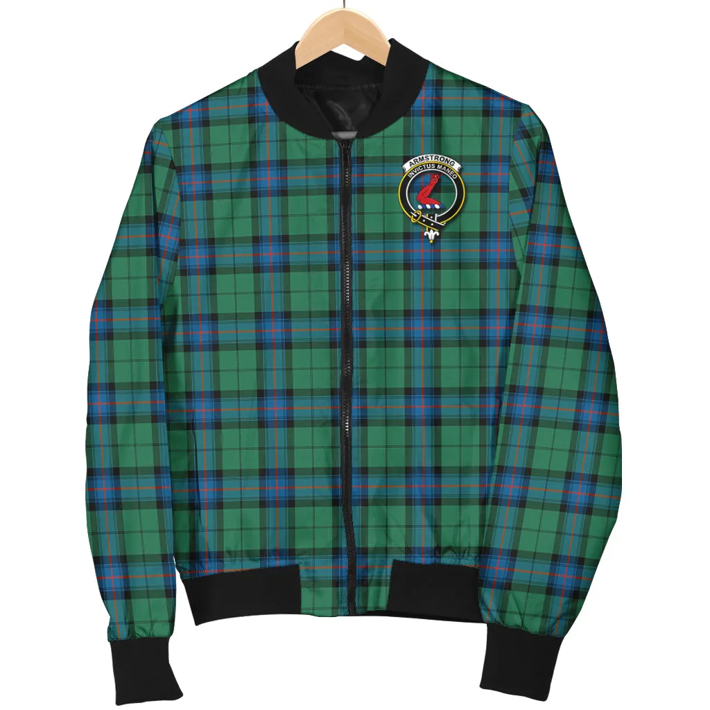 Armstrong Ancient Tartan Bomber Jacket with Family Crest