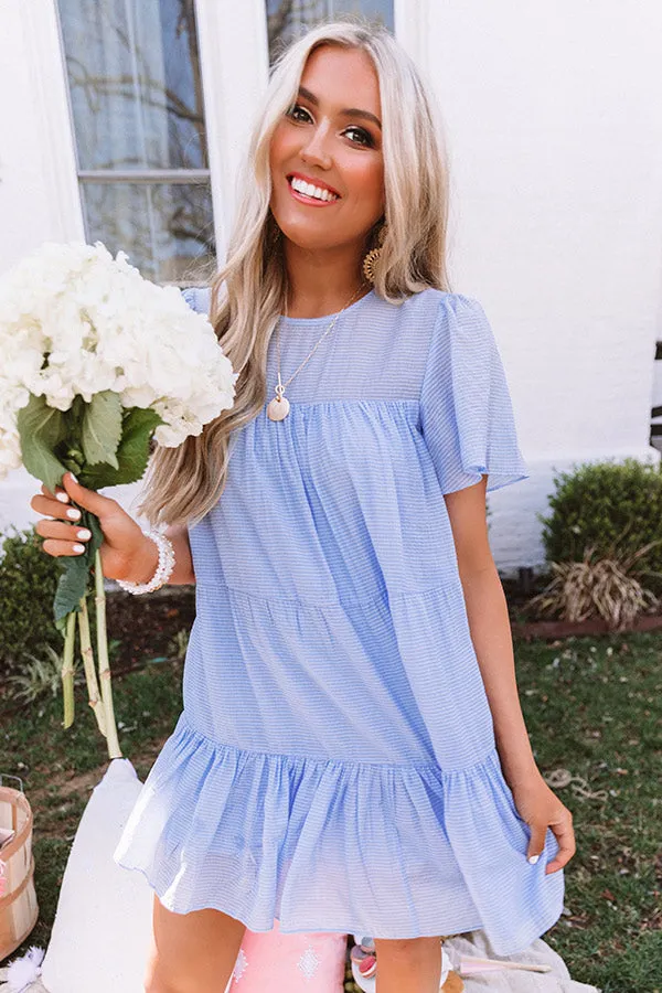 Aruba Kisses Shift Dress In Sky Blue