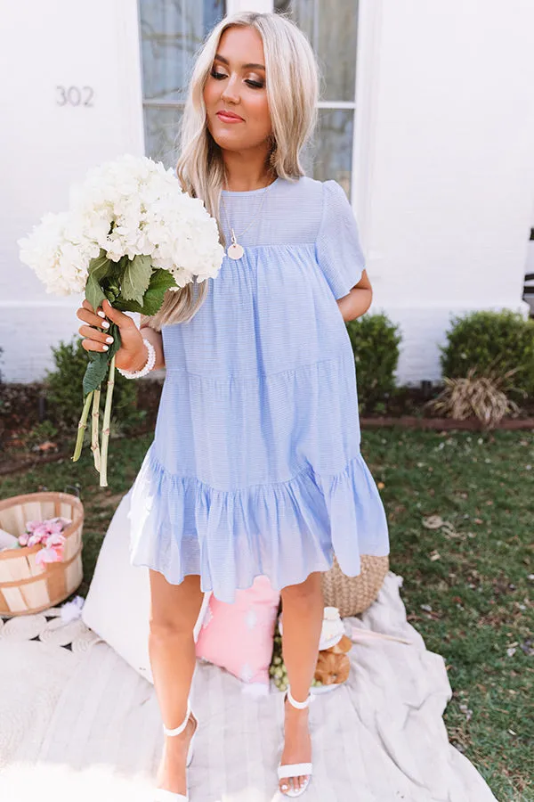 Aruba Kisses Shift Dress In Sky Blue