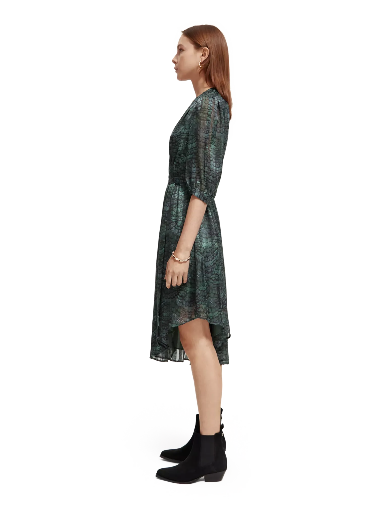 Asymmetric wrap dress