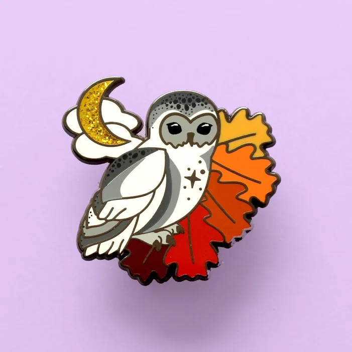 Autumn Owl Enamel Pin – Autumn Fall Collection