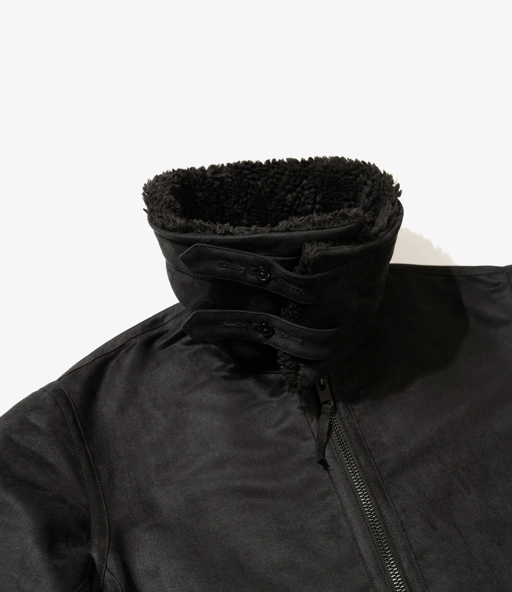 B3 Jacket – Black Polyester Fake Suede