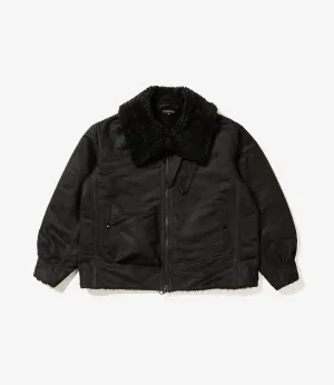 B3 Jacket – Black Polyester Fake Suede