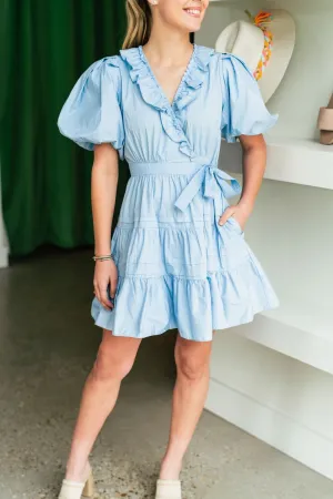 Baby Blue Lorena Mini Dress