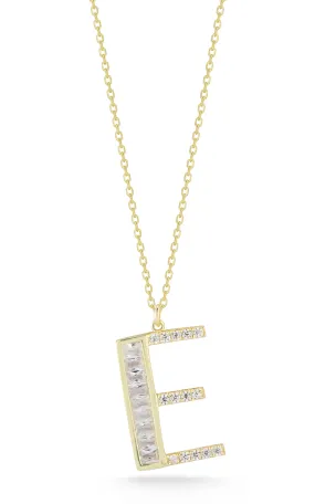 Baguette Initial Necklace