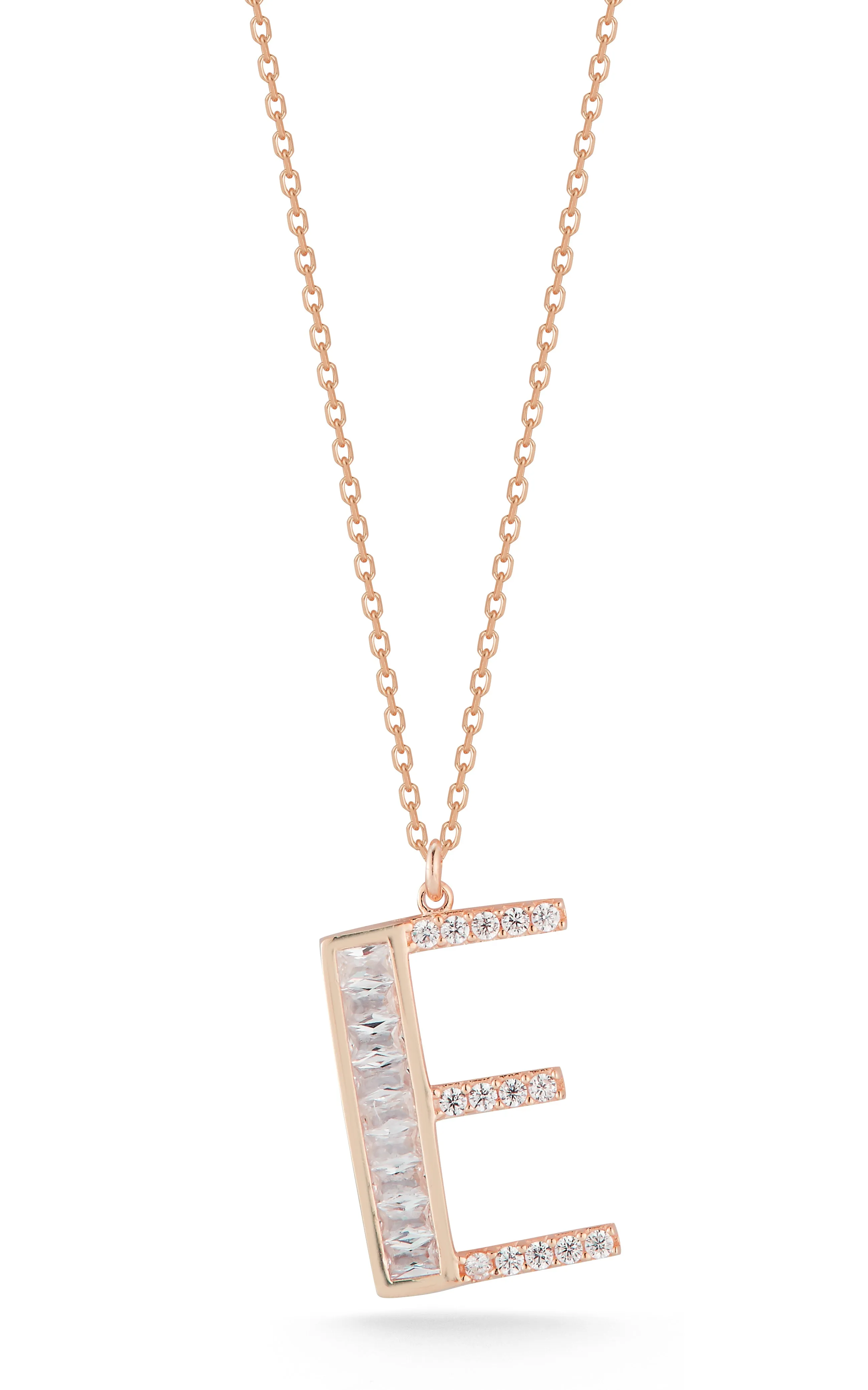 Baguette Initial Necklace