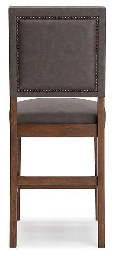 Benmara Grayish Brown/Brown Counter Height Bar Stool (Set of 2)