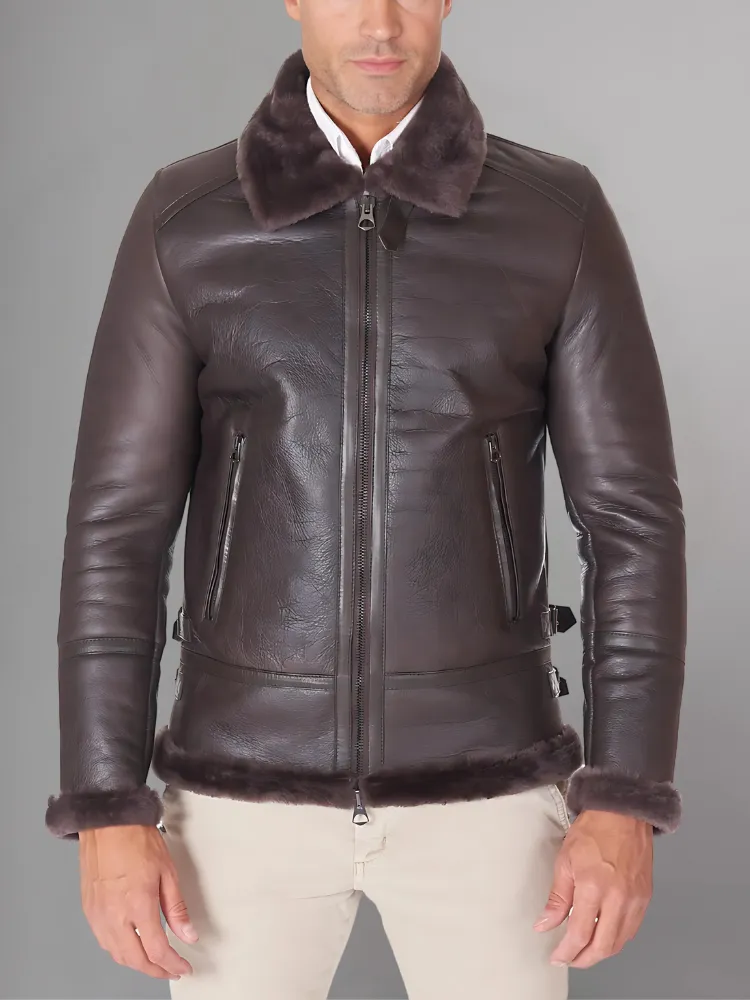 Best Leather Shearling Jacket Black