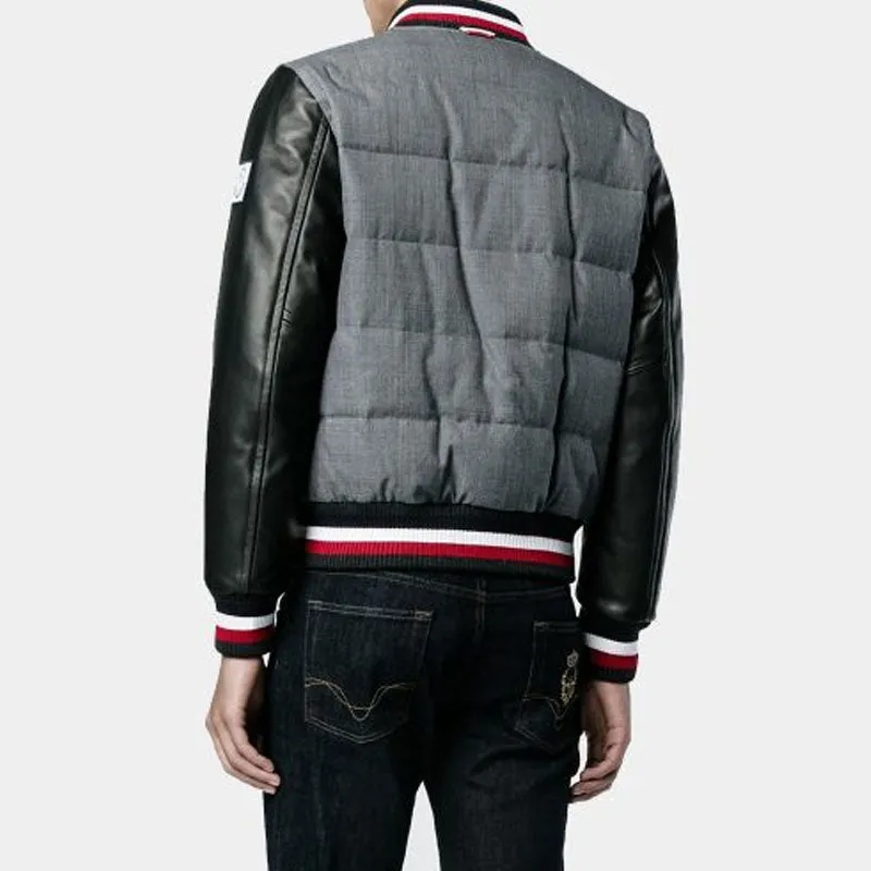 Best Looking Baseball Player Moncler Gamma Blue Varsity Letterman Jacket