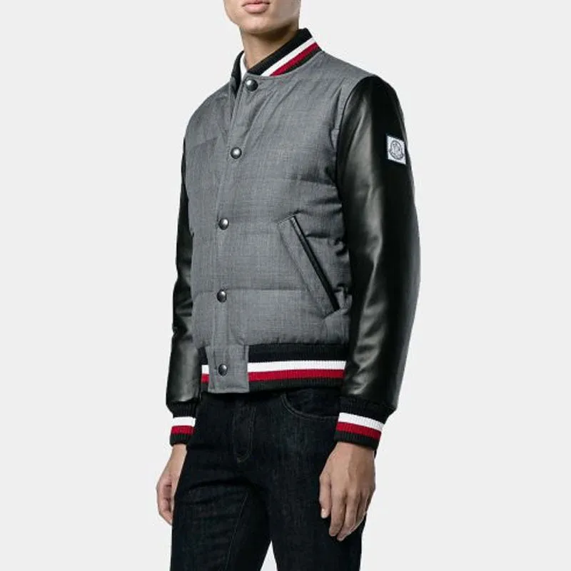 Best Looking Baseball Player Moncler Gamma Blue Varsity Letterman Jacket