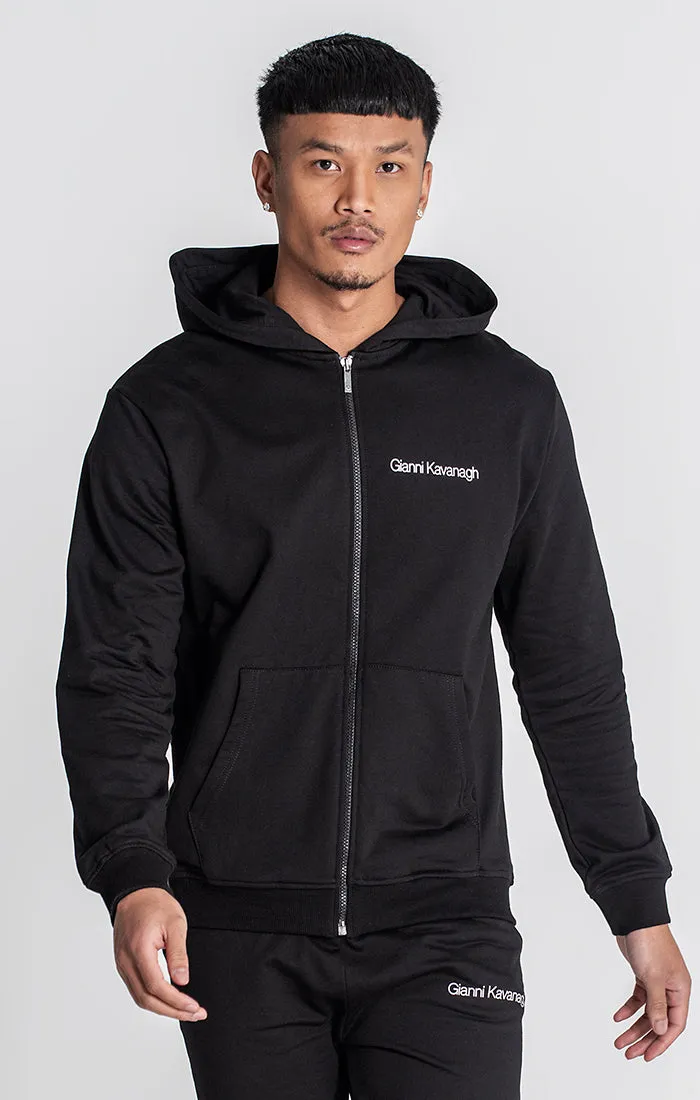 Black Essential Micro Hoodie Jacket