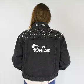 (Black Pearl) Bride Style  Denim Jacket