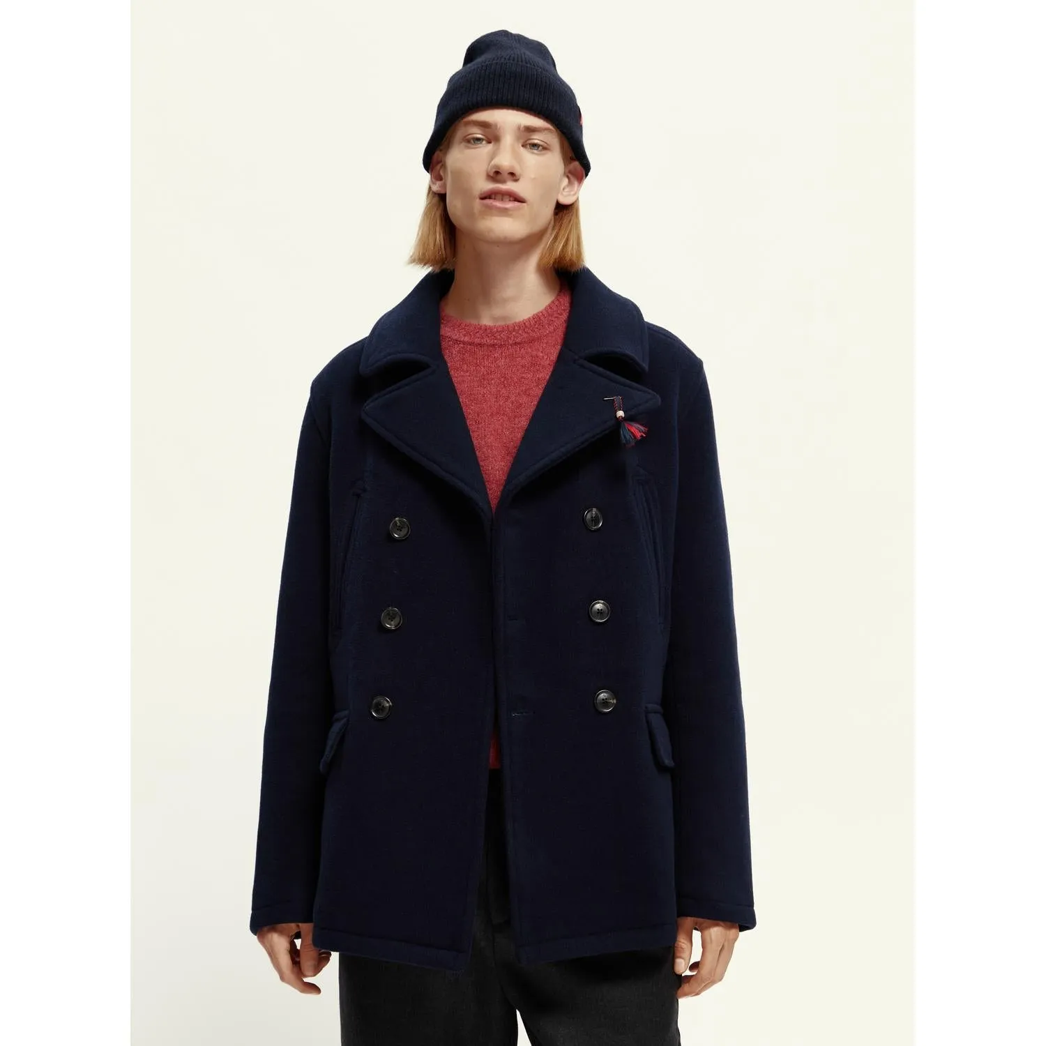 BONDED WOOL PEACOAT