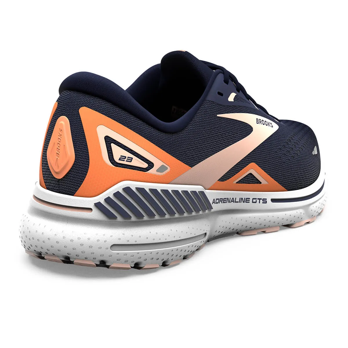 Brooks Adrenaline GTS 23 Womens | Peacoat/tangerine/peach