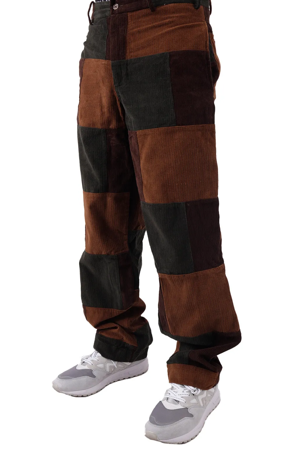 Brown Multi Corduroy Patchwork Trousers