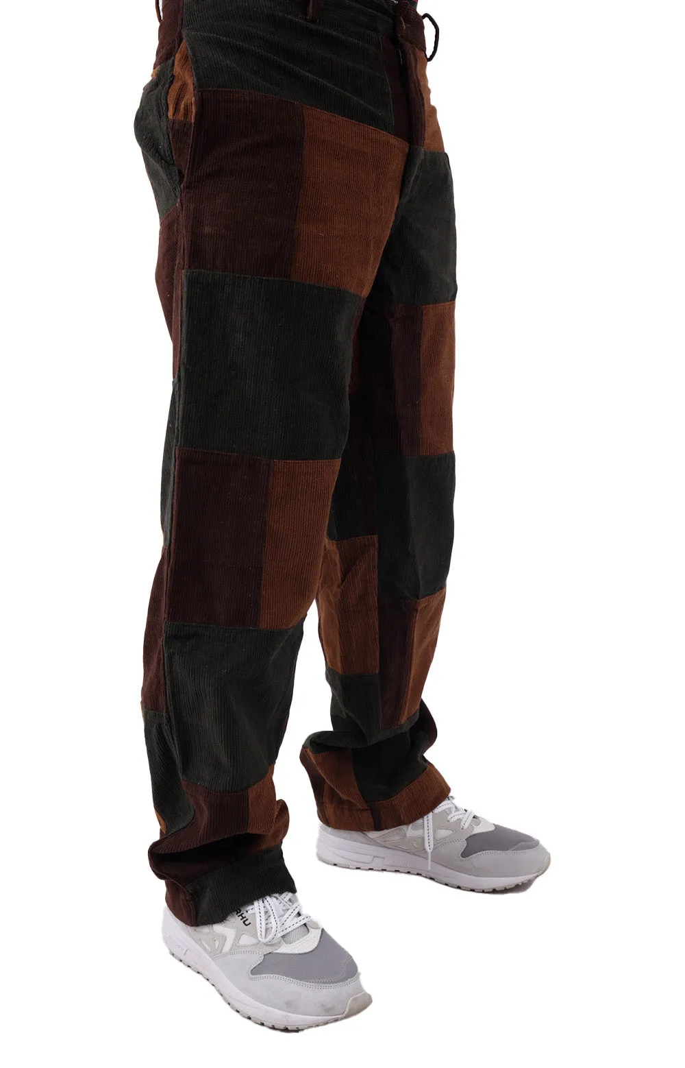 Brown Multi Corduroy Patchwork Trousers