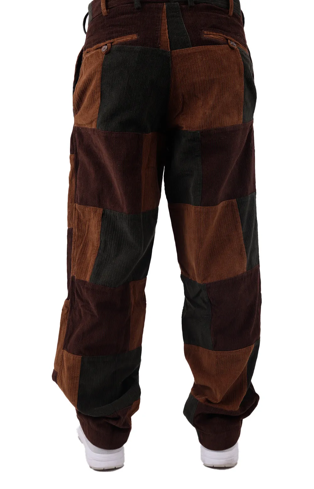 Brown Multi Corduroy Patchwork Trousers