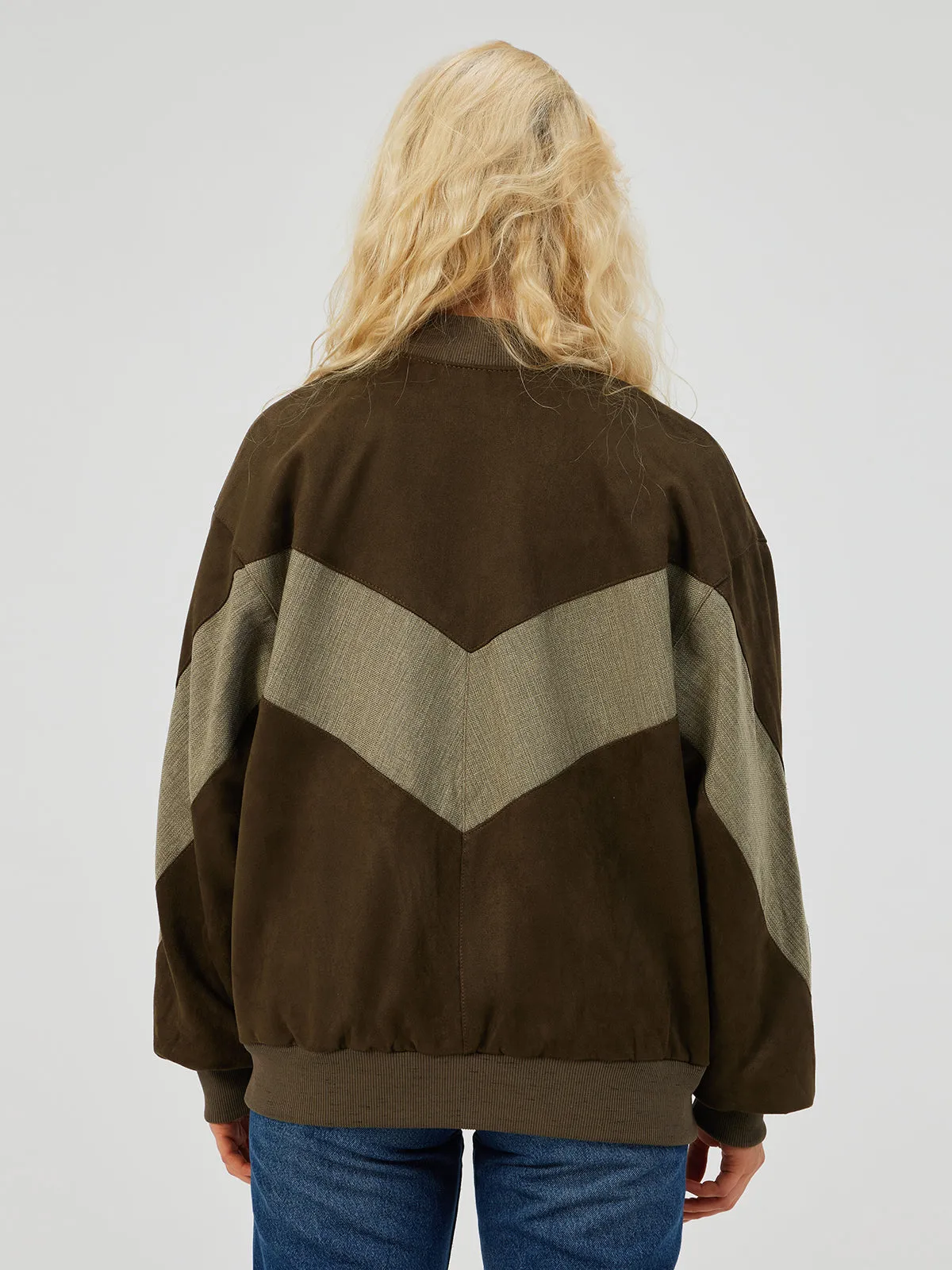 BROWN UNISEX BOMBER JACKET S