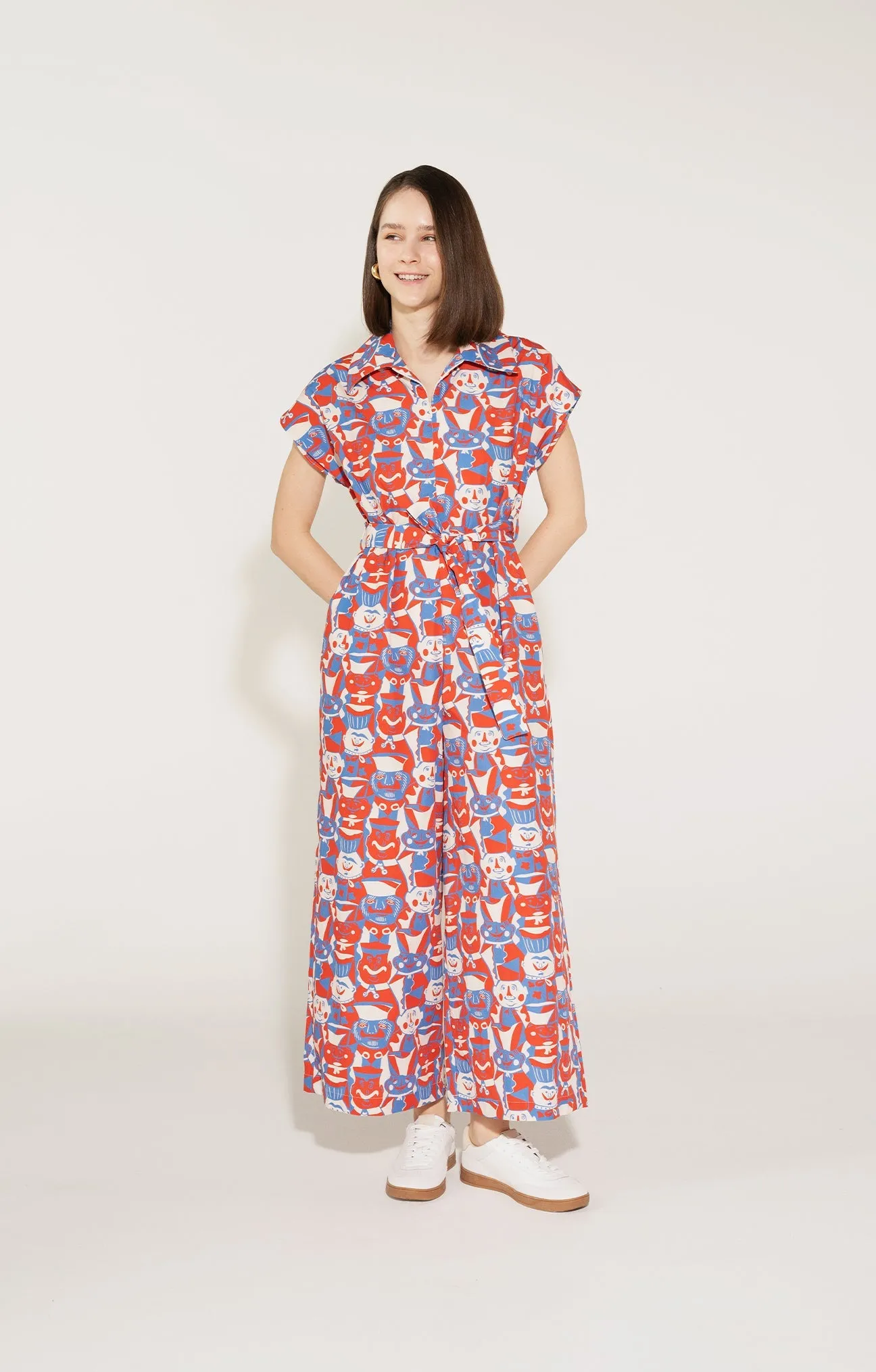 Butella Jumpsuit Miska Faces Red