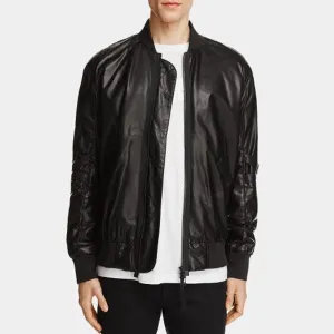 Buy Best Men Style Lamb Bomber Leather Jacket For Sale