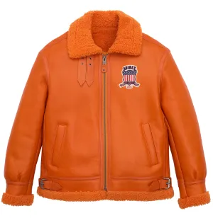 Buy Best Original Winter Avirex B3 Shearling Orange Leather Jackets For Sale