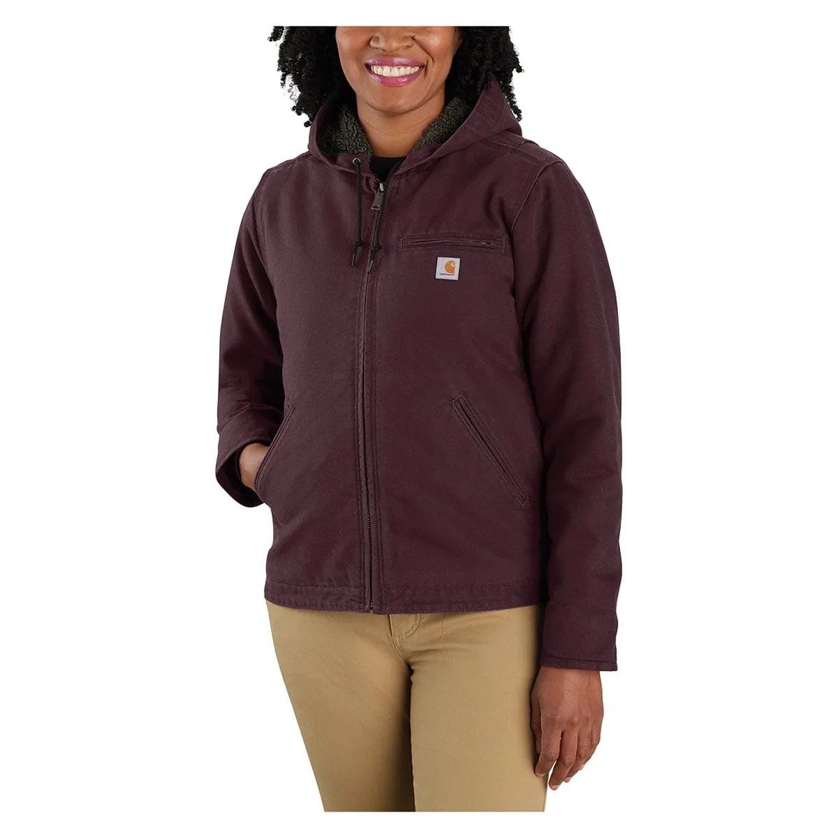 Carhartt Women's 0J141 Washed Duck Sherpa-Lined Jacket