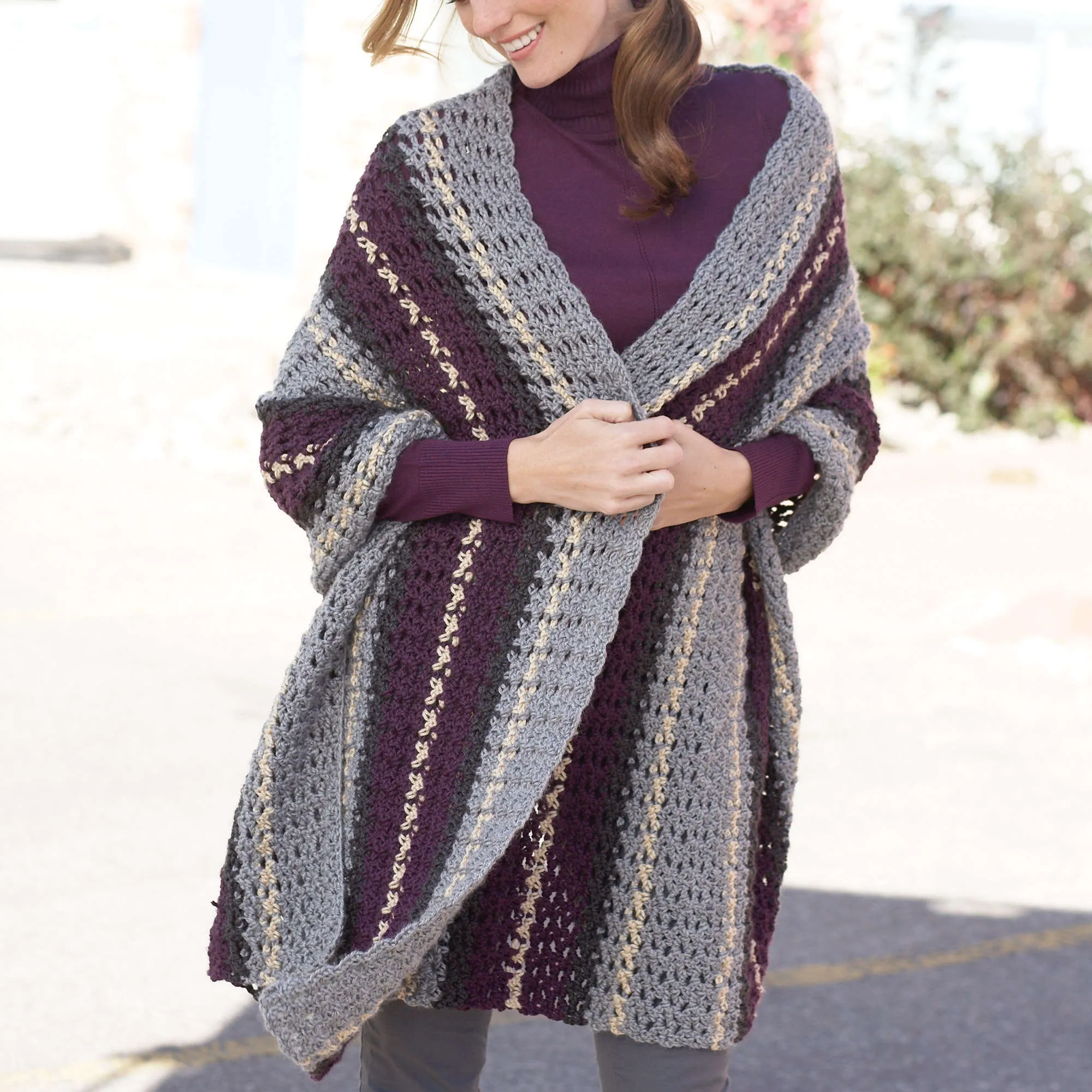 Caron Crochet Afternoon Wrap