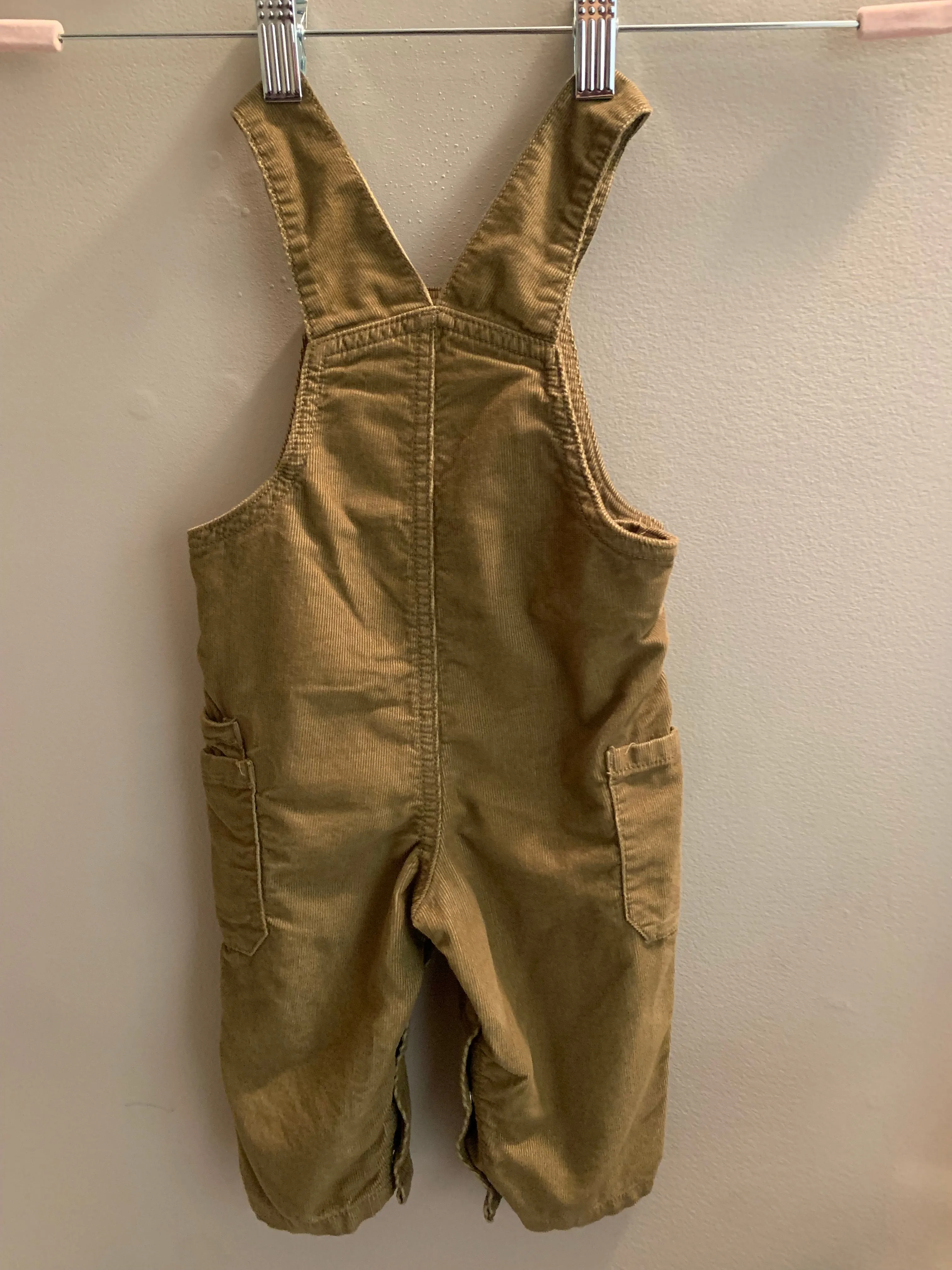 Carter’s Green Corduroy Baby Overalls Sz 6 months