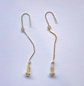 Cast Clove  Dangle Earrings