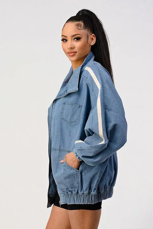 Casual Loose Fit Denim Jacket