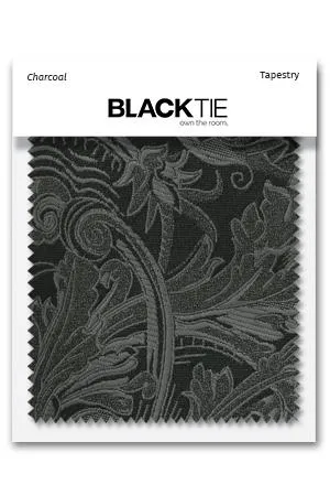 Charcoal Tapestry Fabric Swatch