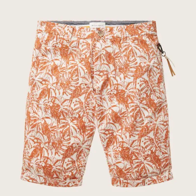 Chino Short (Rust/White)