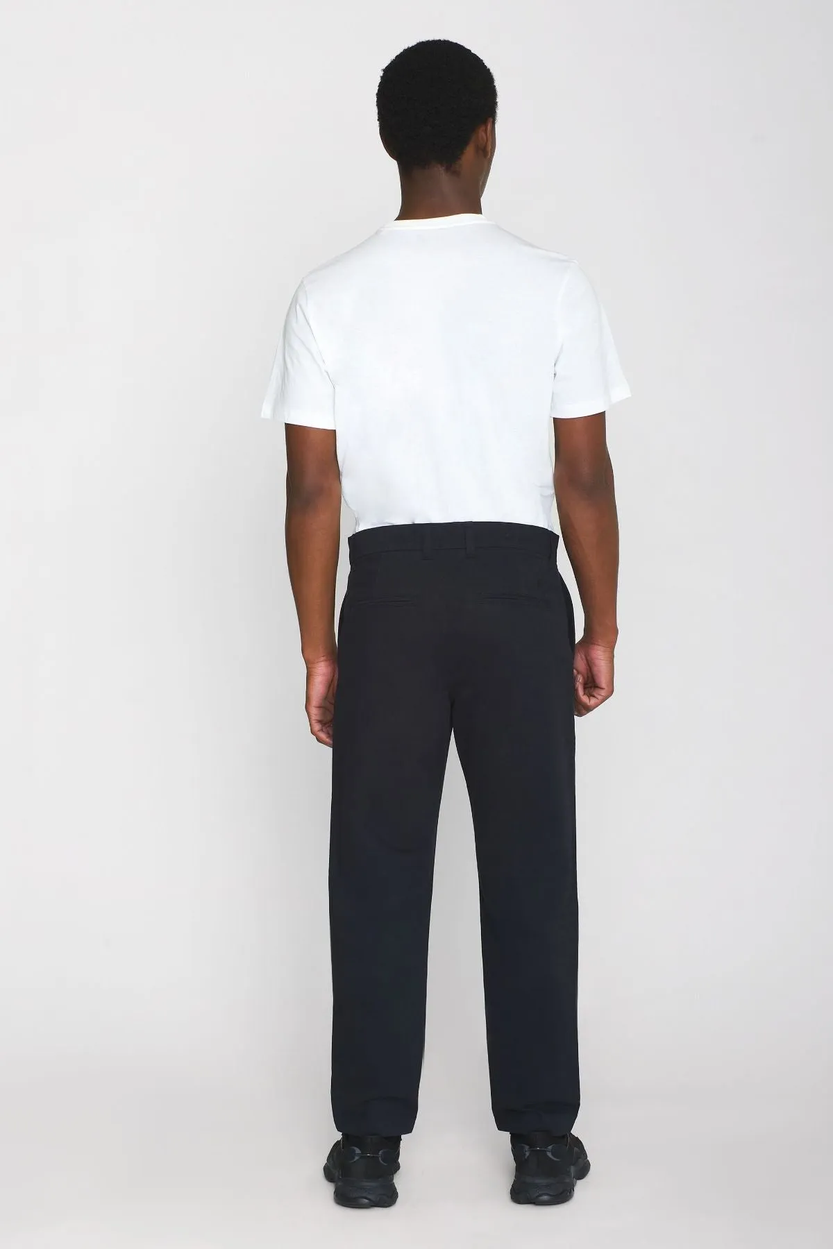 Chuck Regular Chino Twill Pants Black Jet Knowledge Cotton Apparel