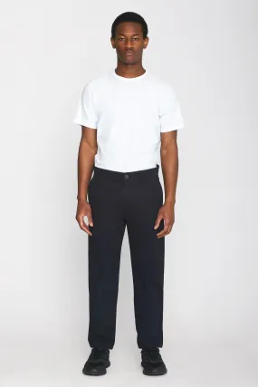 Chuck Regular Chino Twill Pants Black Jet Knowledge Cotton Apparel