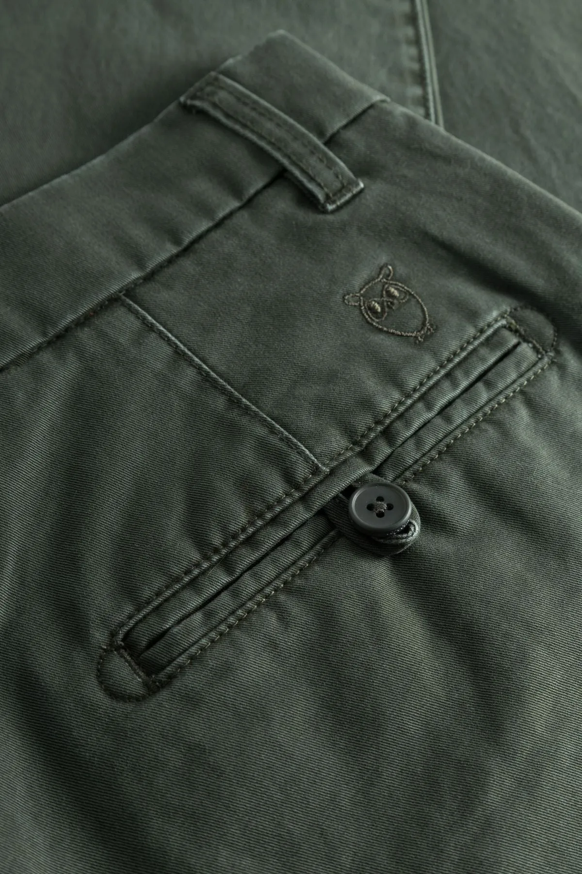 Chuck Regular Fit Chino Twill Green Pants Knowledge Cotton Apparel