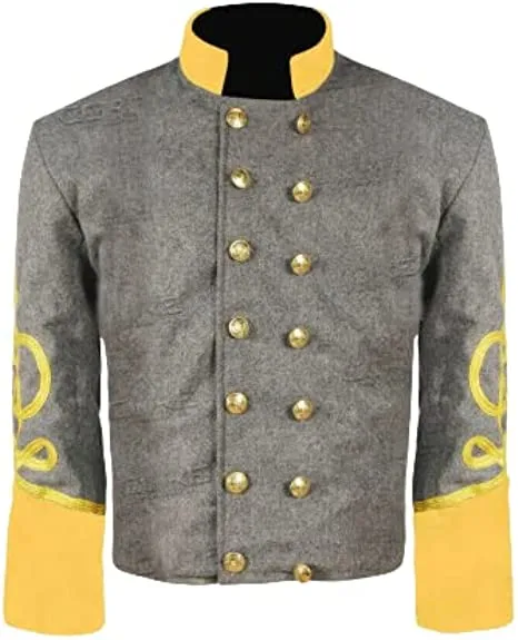 Civil War Confederate Cavalry General 4 braid Shell Jacket