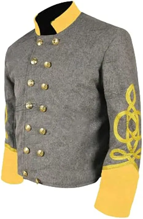 Civil War Confederate Cavalry General 4 braid Shell Jacket