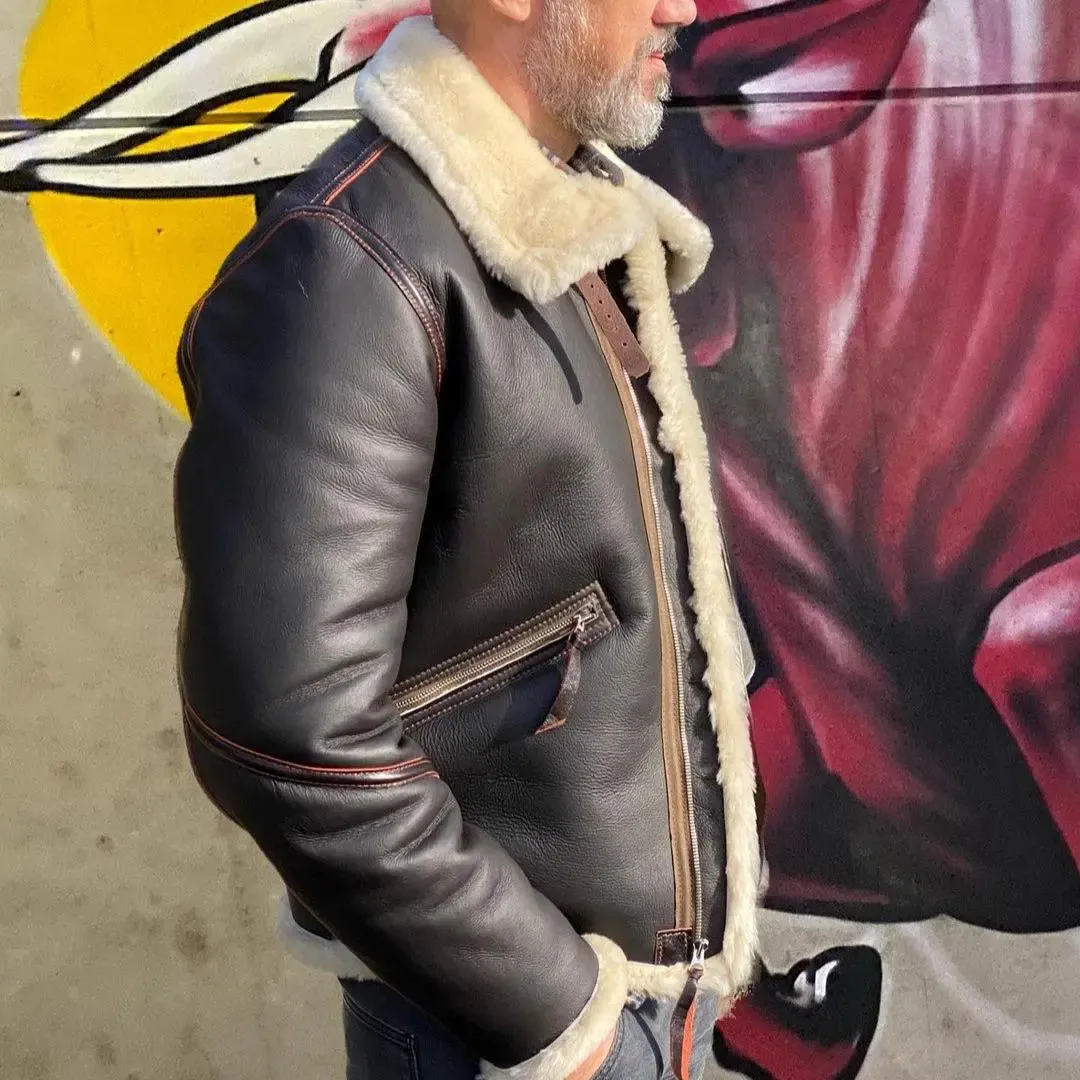 Classic Shearling Leather Jacket