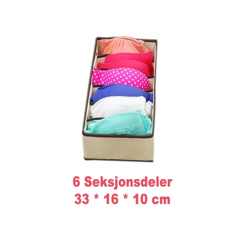 Collapsible closet underwear organizer - 4-piece set